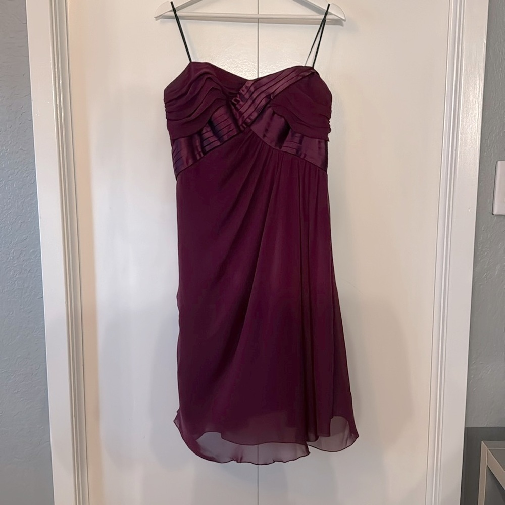ABS by Allen Swartz | Magenta Strapless Cocktail Dress | Size 12